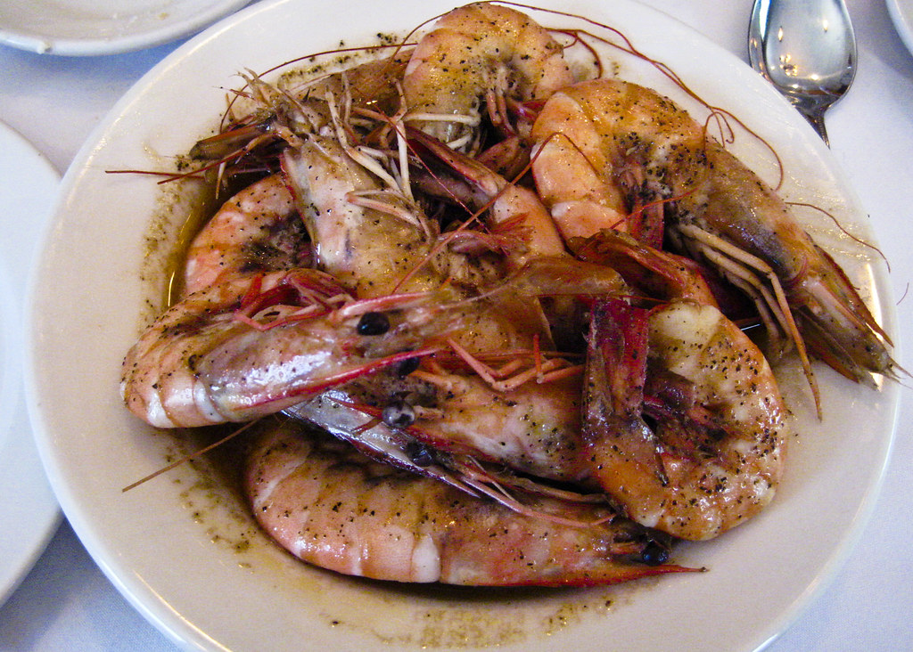 Cooked prawns